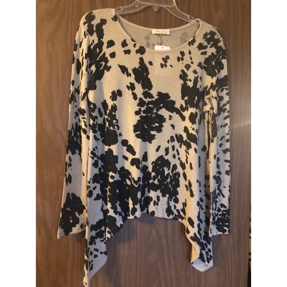 Cow Print Long Sleeve Shirt